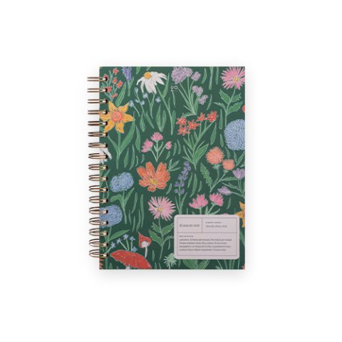 UO Libreta "El arte de vivir" flores, tamaño A5