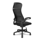 Chaise de bureau Opti524 avec dossier en maille noire et assise en tissu noir