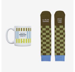 Kit Taza + Calcetines "El mejor hermano que se puede tener" Fam Talla 42-46