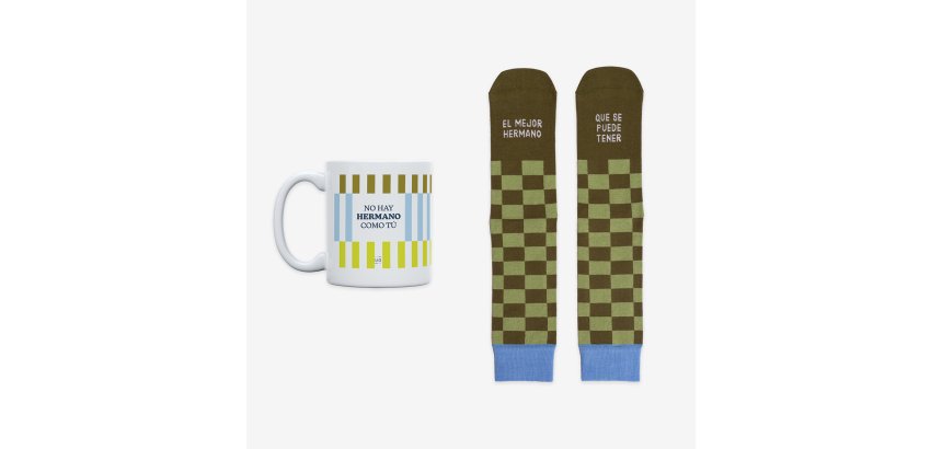 Kit Taza + Calcetines "El mejor hermano que se puede tener" Fam Talla 42-46