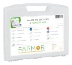 Valise de secours Multirisques ÉCO 4 personnes avec support Mural