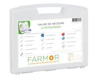 Valise de secours Multirisques ÉCO 4 personnes avec support Mural