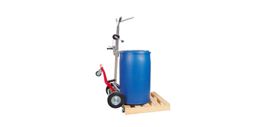 Diable dépalettiseur avec treuil simple griffe 350 kg roue caoutchouc Roulfût®