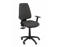 Elche S brazos regulables ruedas parquet tapizado - Gris oscuro