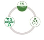 Caja de tela para almacenaje con tapa S, 2 piezas, gris