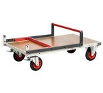 Chariot monté dossier repliable 1000 x 600 mm plateau médium roues CC 400 kg
