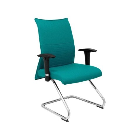 Sillón Albacete confidente patín tapizado - Verde claro