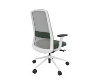 Bureaustoel ROCKIT stof en mesh - Hoge rugleuning - 1D-armleuningen - witte structuur