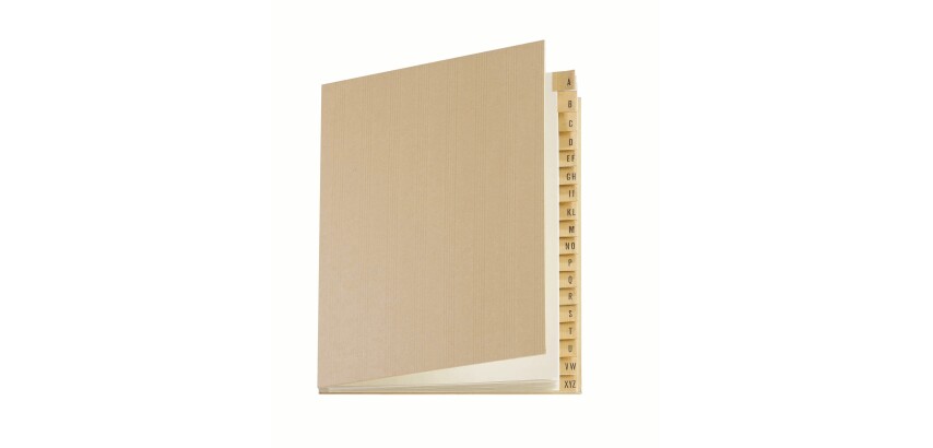 Trieur carte Extendos 18 divisions onglets alphabétiques coloris kraft