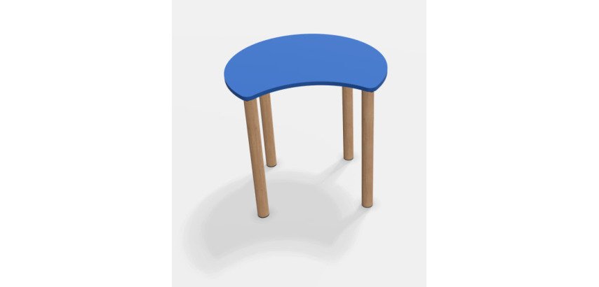 Table Fabiano Kids avec pieds en bois - Ecole maternelle