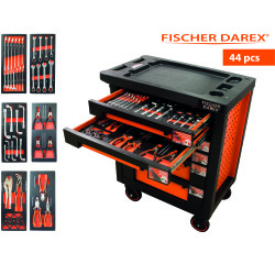 Servante équipée de 44 outils avec 6 modules