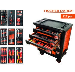 Servante équipée de 127 outils avec 9 modules