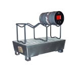 Support de soutirage acier peint 3 fûts 350 kg 60 L 590 x 1136 x 470 mm