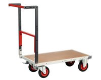 Chariot pliable plateau médium 400 kg 850 x 500 mm roue caoutchouc