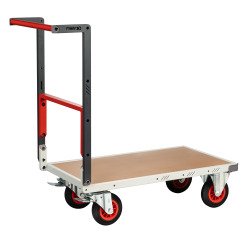 Chariot pliable plateau médium 400 kg 850 x 500 mm roue caoutchouc