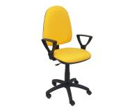 Office chair AYNA - fixed armrests - Yellow