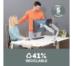 Brazo para monitor doble Eppa™ Plateado Fellowes