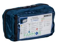 Trousse de secours Plombier 1/3 personnes en tissu bleu
