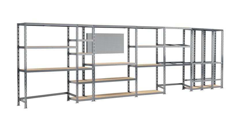 Rayonnage MODULO - Module 6 étagères - 24 plateaux