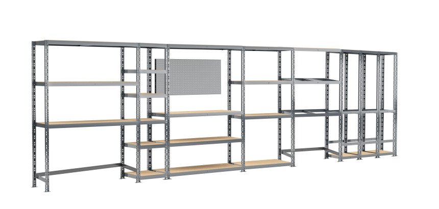 Rayonnage MODULO - Module 6 étagères - 24 plateaux