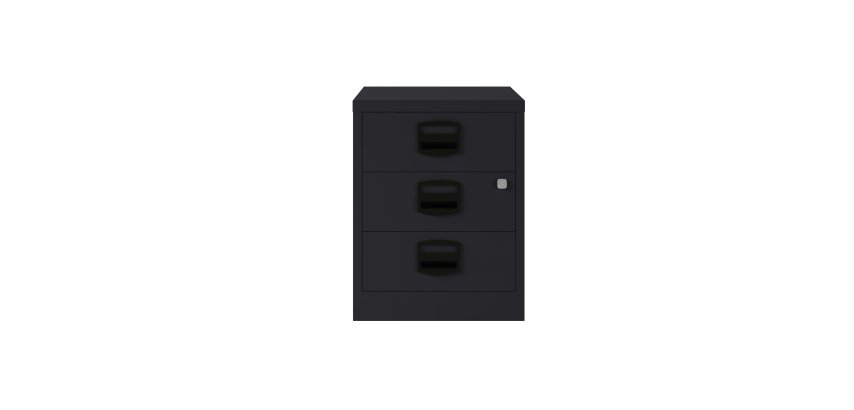 Cajonera móvil monoblock-montada PFAM3S Bisley 3 cajones plano