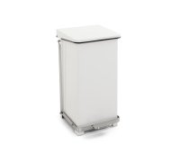 Conteneur à pédale robuste pour usage industriel et /ou professionnel, blanc