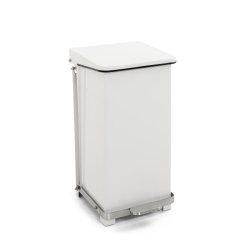 V-part industriële pedaalemmer 90 l, wit