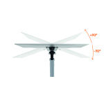 Bras support écran simple SELECT PLUS fixation sur table