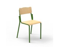 Chaise école Fabiano en hêtre H 38 cm Taille T4 - primaire (P1/P2)