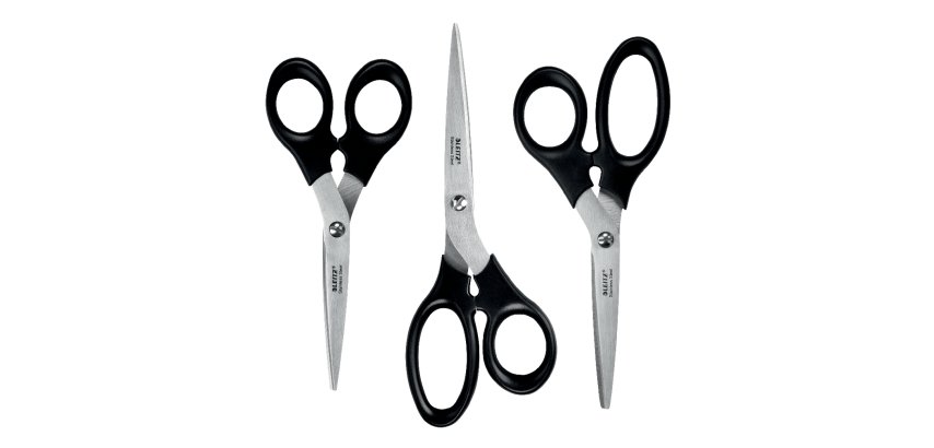 Set de tijeras Leitz de acero inoxidable 165/185/200 mm