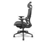 Silla Pro537 traslack malla negra brazos 3D ruedas nailon 60 mm