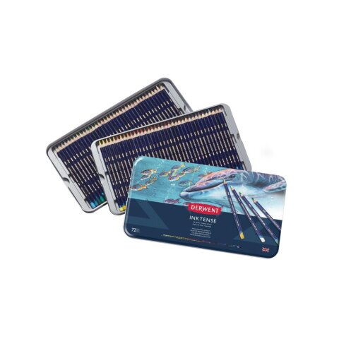 Caja metálica de 72 lápices Derwent Inktense
