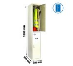 Taquilla monoblock-montada Simon Locker tandem 1/2 300 gris