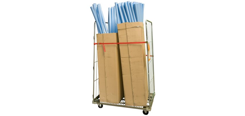 Roll acier zingué 2 ridelles avec sangle 400 kg 1140 x 760 mm