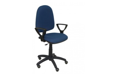 Silla de oficina Ayna brazos fijos ruedas parquet tapizado
