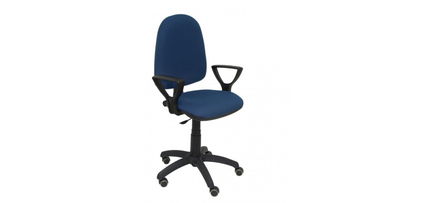 Silla de oficina Ayna brazos fijos ruedas parquet tapizado
