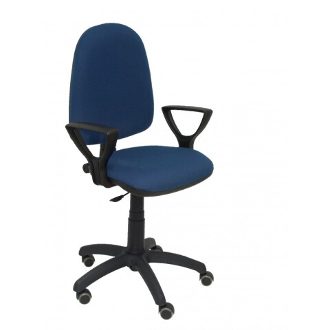 Ayna brazos fijos ruedas parquet tapizado - Azul marino