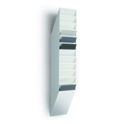 Trieur mural 12 cases FLEXIBOXX Durable A4 portait gris