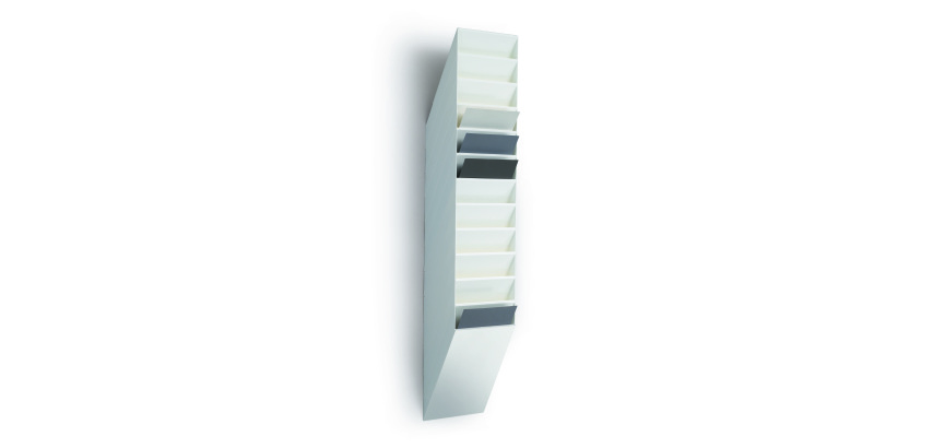 Trieur mural 12 cases FLEXIBOXX Durable A4 portait gris