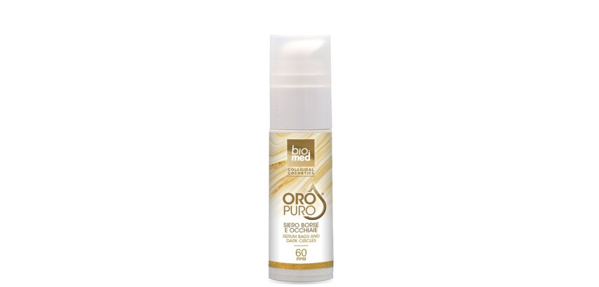 Serum gegen Augenringe und Tränensäcke mit reinem kolloidalem Gold 60 ppm Biomed Oro Puro - Flasche 30 ml