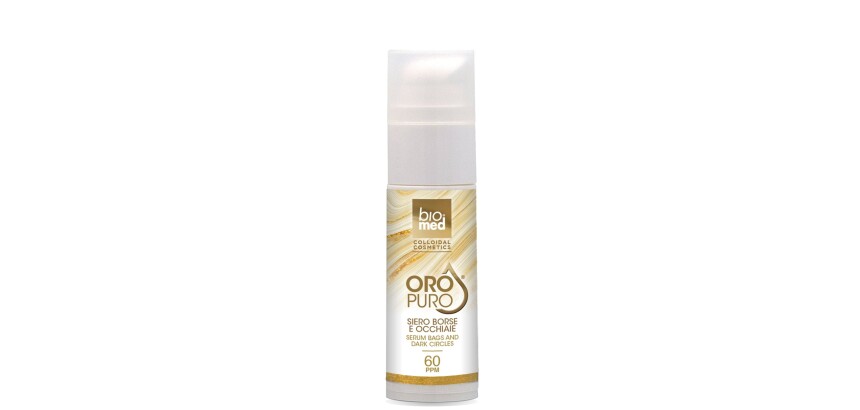 Sérum anti-cernes et anti-poches à l'or en colloïdal pur 60 ppm Biomed Oro Puro - Flacon de 30 ml