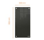 Panel pizarra magnética de cristal pequeña NOBO  300 x 600 mm, negro