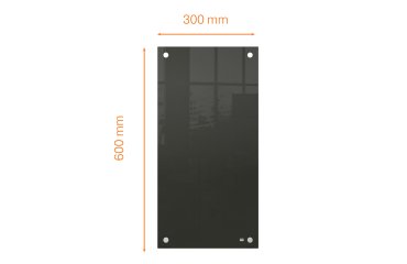 Panel pizarra magnética de cristal pequeña NOBO  300 x 600 mm, negro