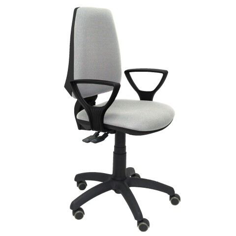 Silla Elche S Bali brazos fijos ruedas de parquet - Gris claro