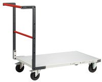 Chariot fixe plateau mélaminé 250 kg 1000 x 600 mm roue caoutchouc Flatpack