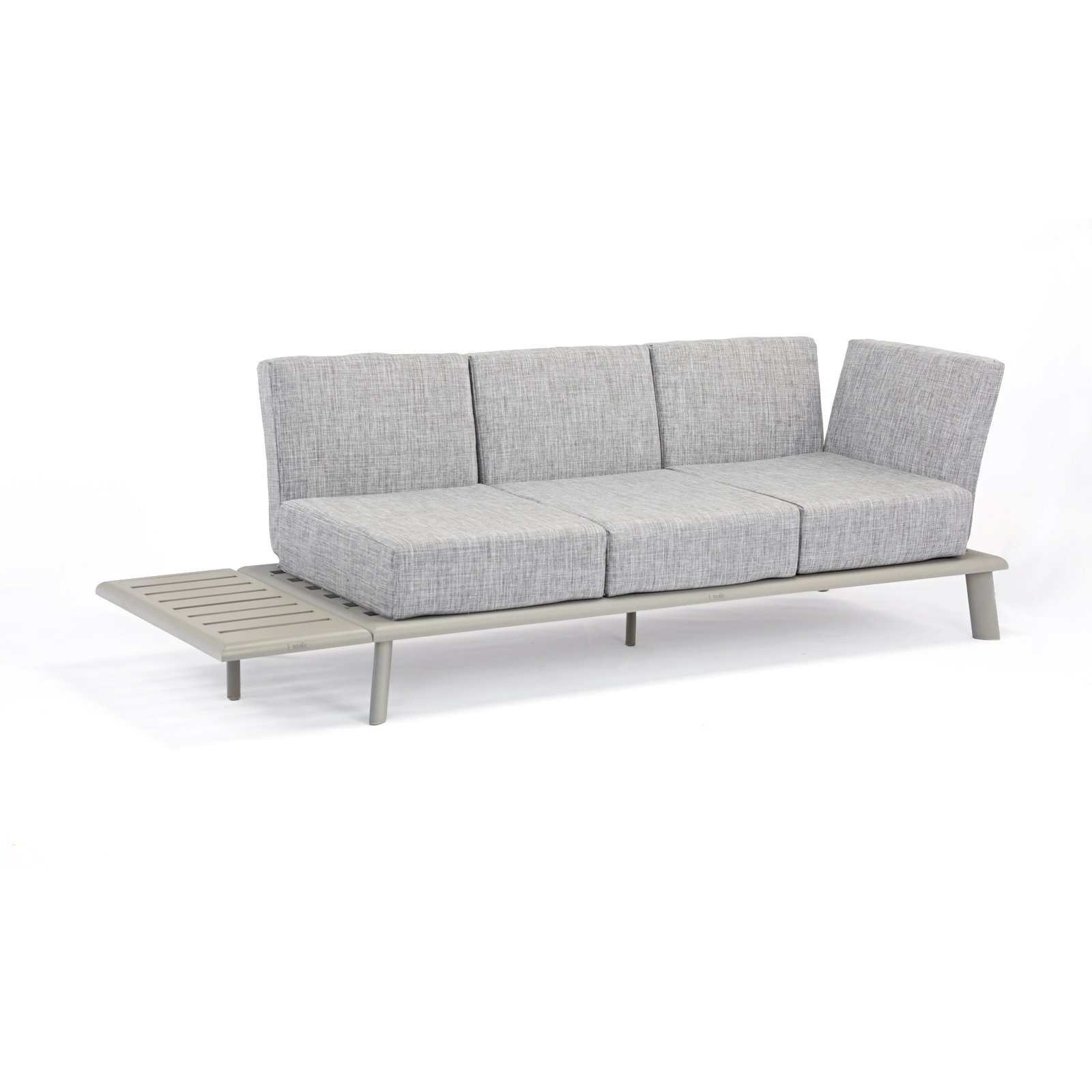 Sofa d'extérieur DIVE - tissu - structure aluminium gris