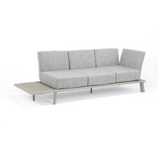 Sofa d'extérieur DIVE - tissu - structure aluminium gris