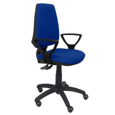 Silla Elche S Bali brazos fijos ruedas de parquet - Azul