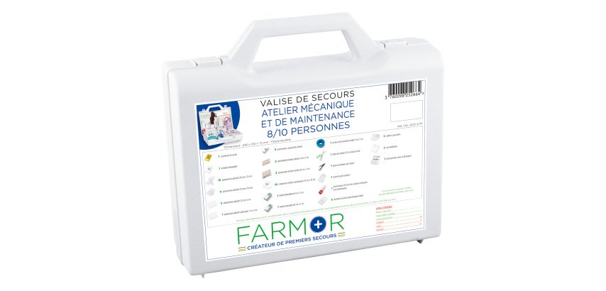 Valise de secours Atelier Mécanique et de Maintenance 8/10  personnes