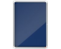 Vitrina NOBO Premium Plus con fondo de fieltro 9xA4, gris